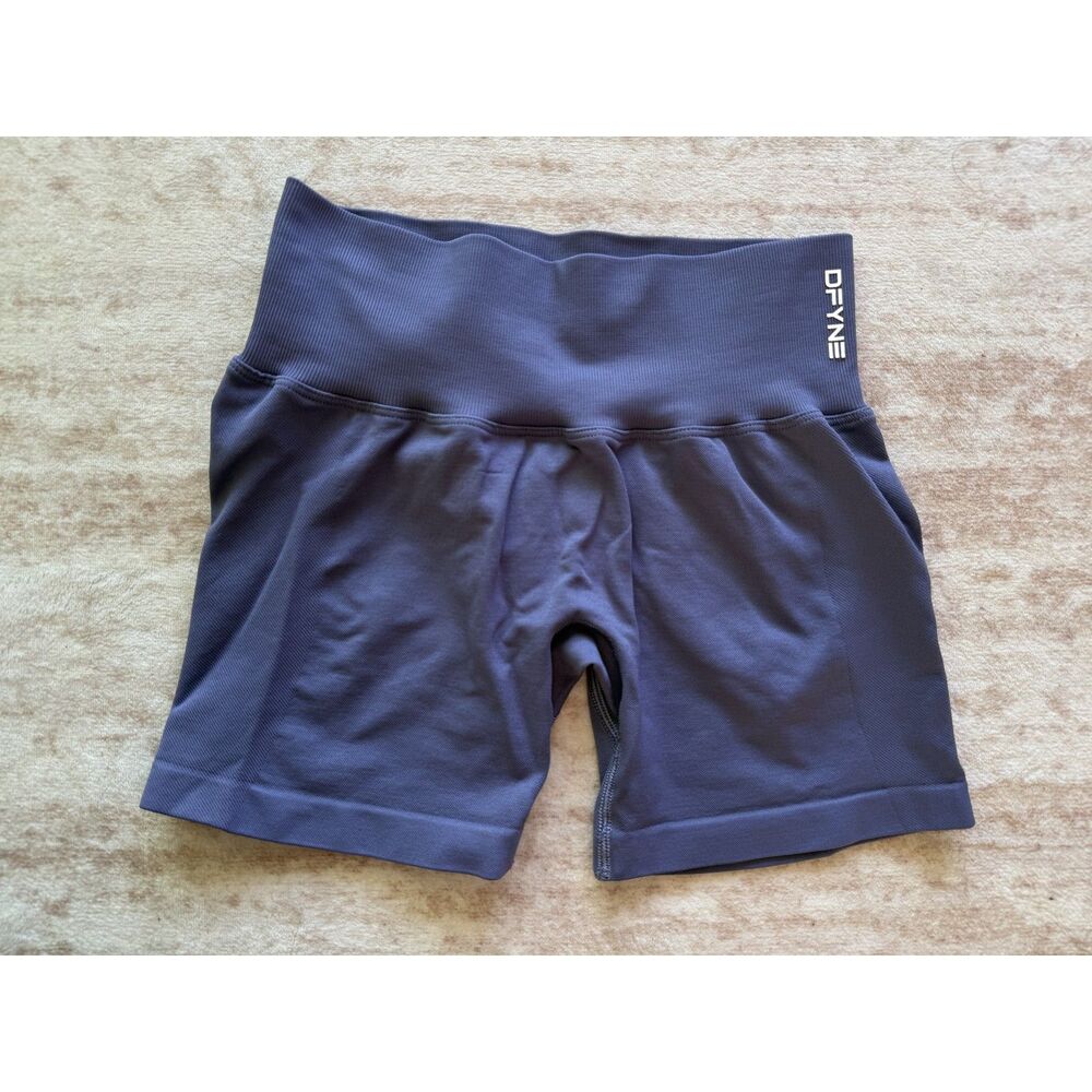 DFYNE Seamless Scrunch Butt High Waisted Gym Shorts XXS Gray